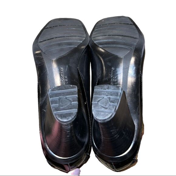 Liz Claiborne flex black leather square toe Keegan pumps size 8.5 - Picture 7 of 11